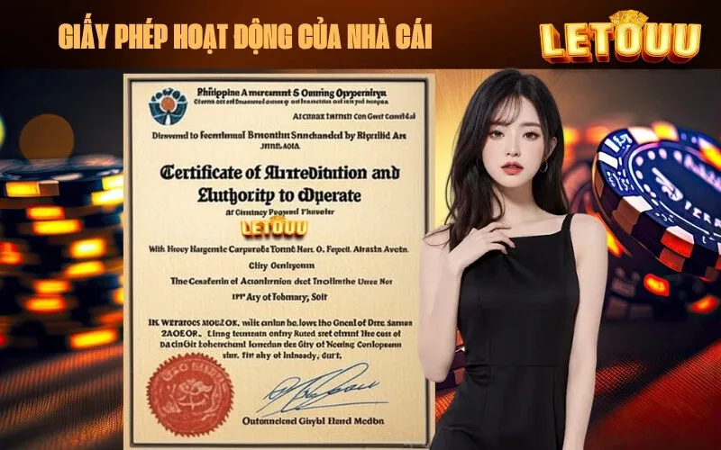 Giấy phép hoạt động của nhà cái Letou